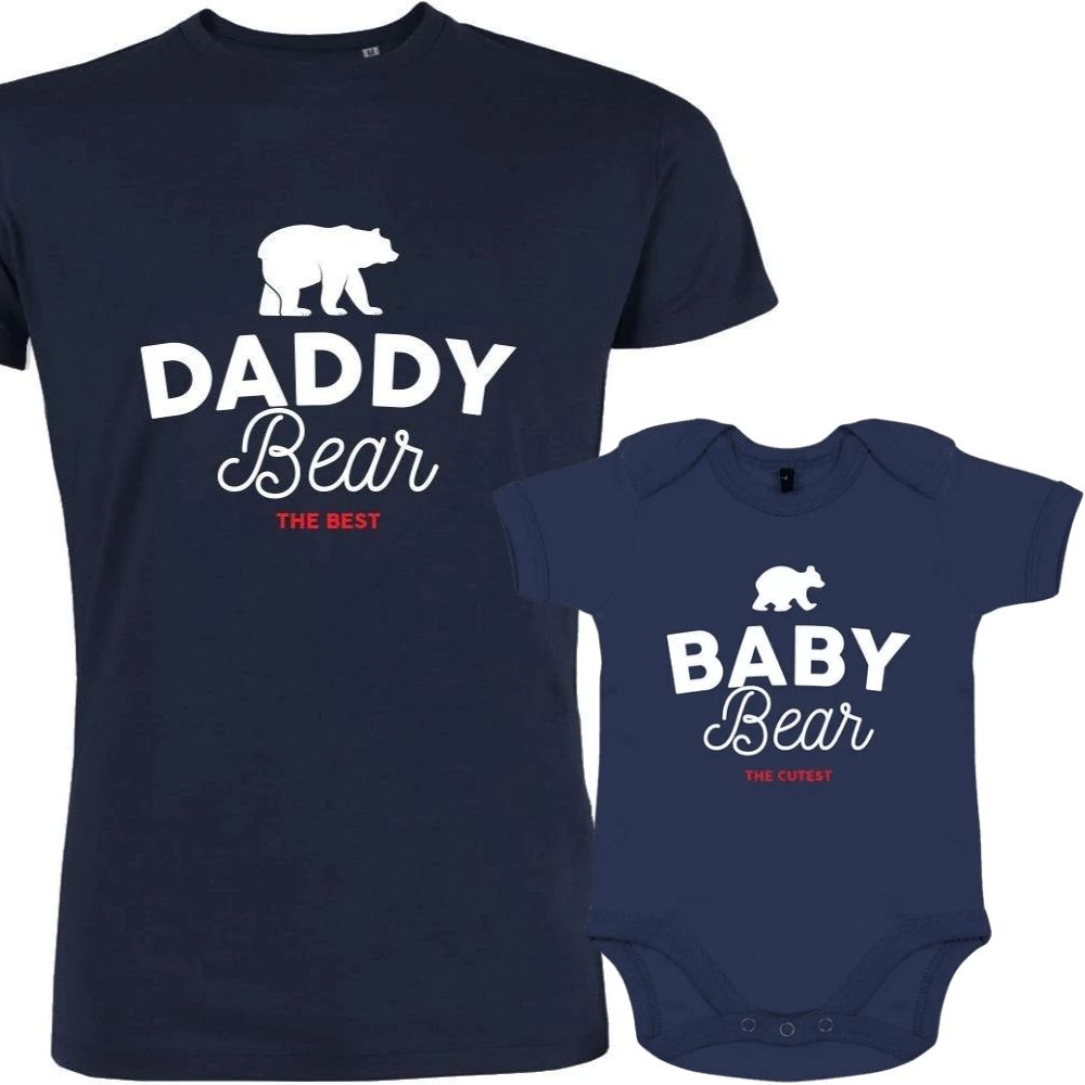Daddy and Baby Bear Dad and Child Matching Outfit