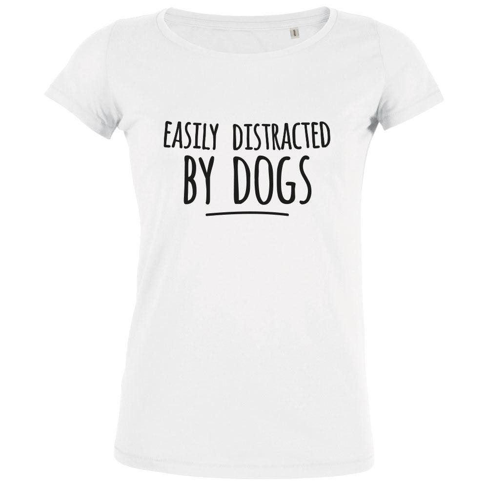Easily Distracted By Dogs Women's Organic Tee - bigfrenchies