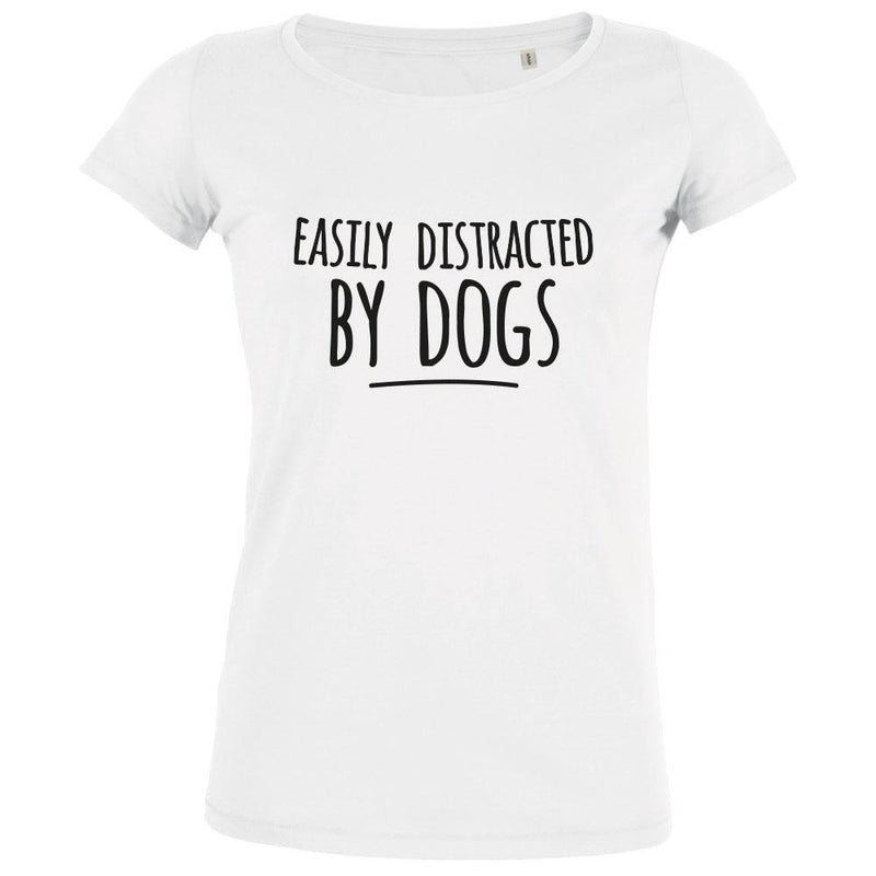 Easily Distracted By Dogs Women's Organic Tee - bigfrenchies