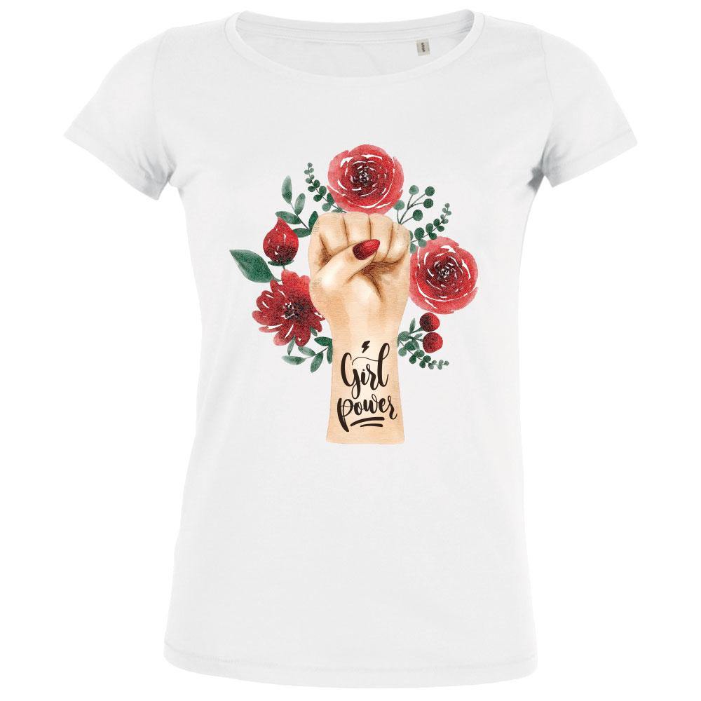 Girl Power Fist Women's Organic Tee - bigfrenchies