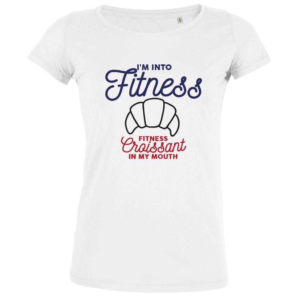 I'm Into Fitness, Fitness Croissant In My Mouth Women's Organic Tee - bigfrenchies