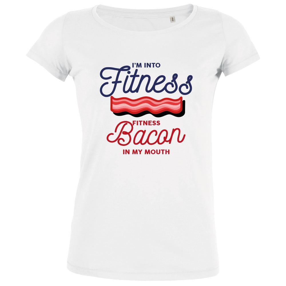 I'm Into Fitness , Fitness Bacon In My Mouth Women's Organic Tee - bigfrenchies