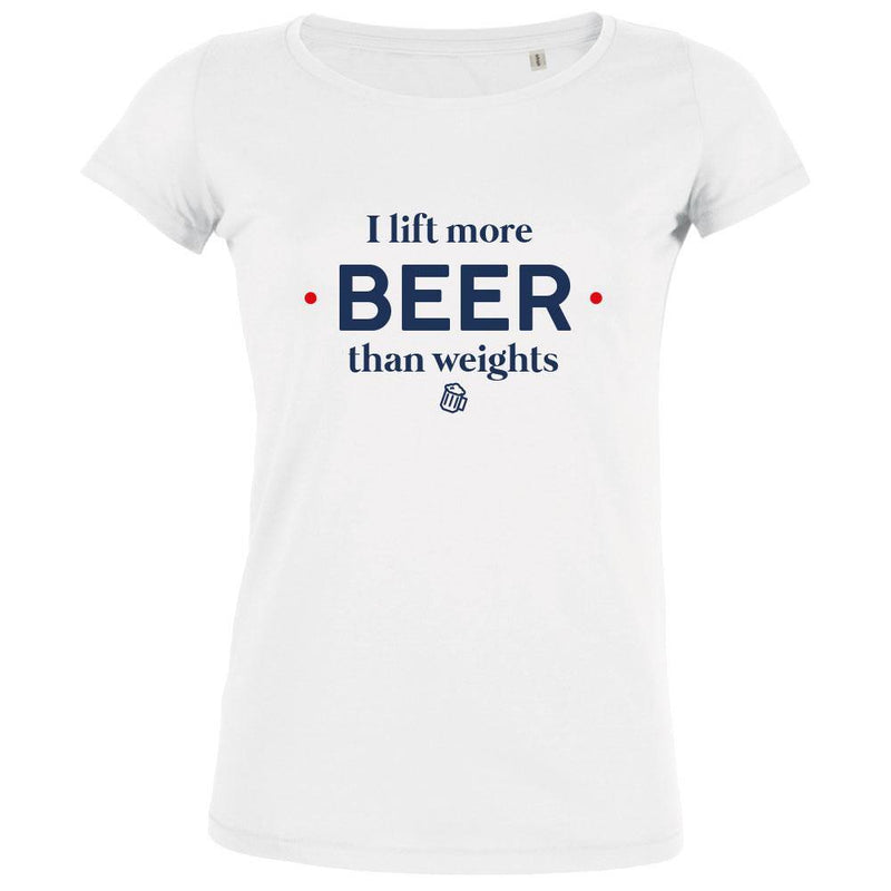 I Lift More Beer Than Weights Women's Organic Tee - bigfrenchies