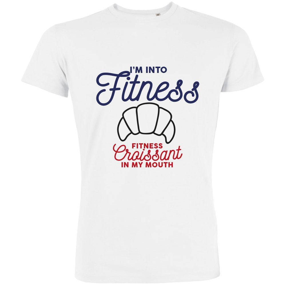 I'm Into Fitness Fitness Croissant In My Mouth Men's Organic Tee - bigfrenchies