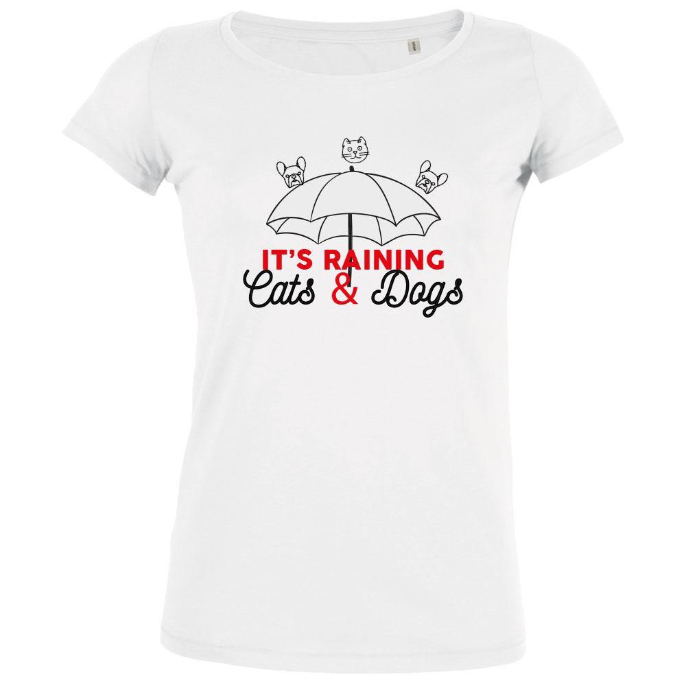 It's Raining Cats & Dogs Women's Organic Tee - bigfrenchies