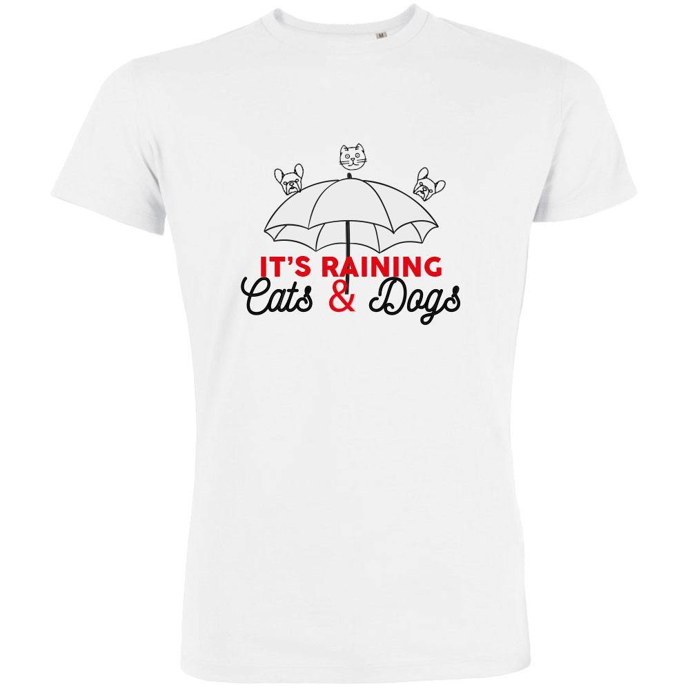 It's Raining Cats And Dogs Men's Organic Tee - bigfrenchies