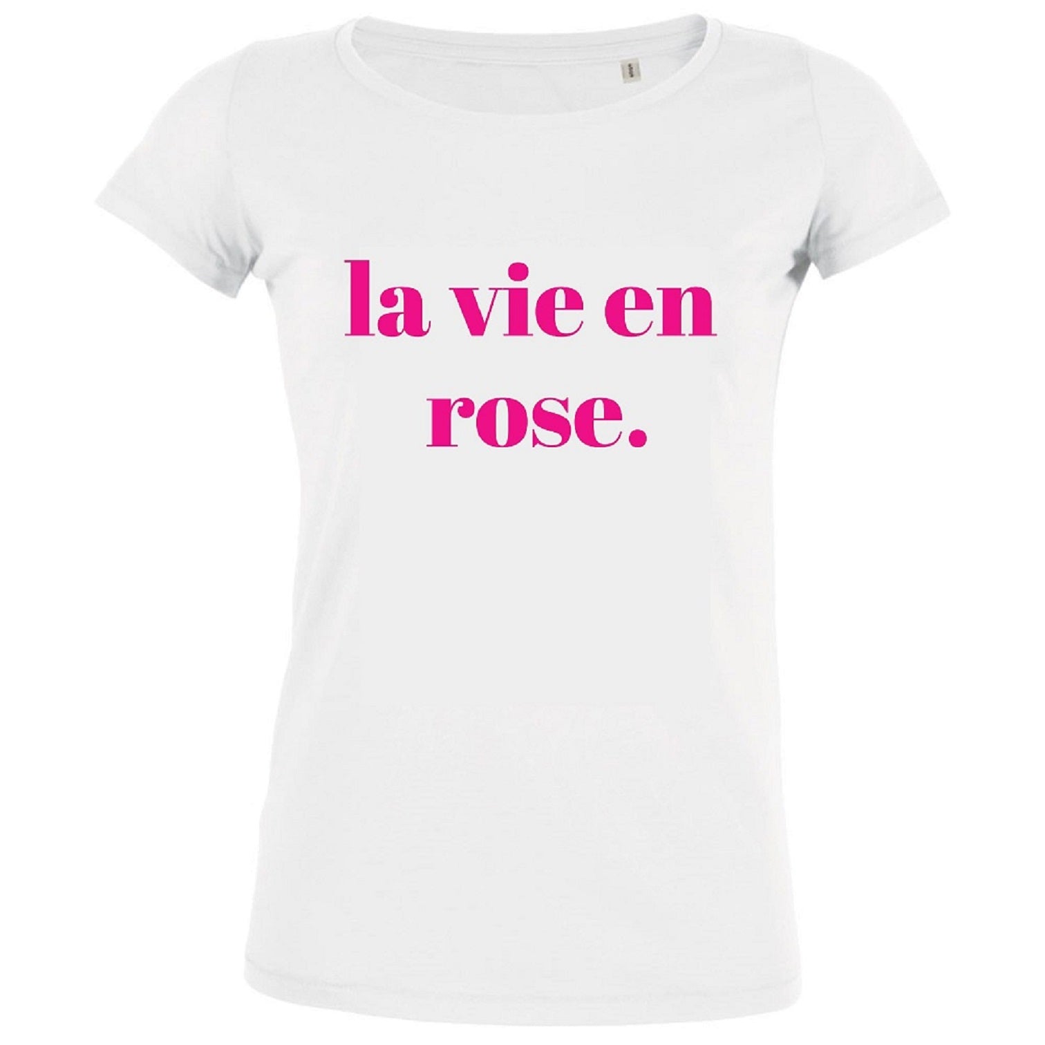 La Vie en Rose Women's Organic Tee (White) - BIG FRENCHIES