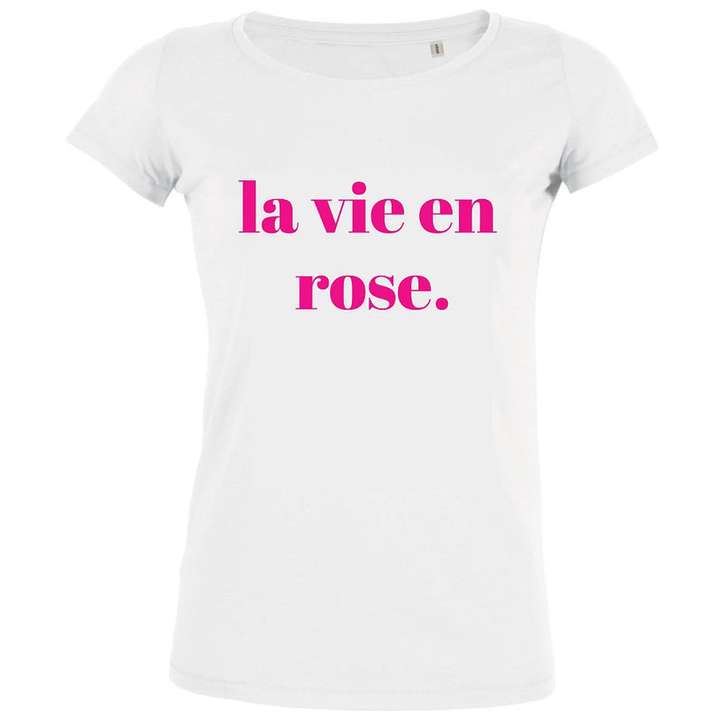 La Vie en Rose Women's Organic Tee (Black) - BIG FRENCHIES