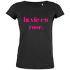 La Vie en Rose Women's Organic Tee (Black) - BIG FRENCHIES