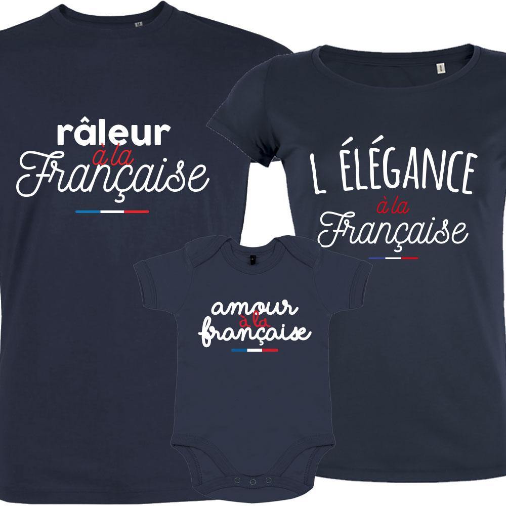 Amour À La Française Matching Family Organic Tees (Set of 3) - BIG FRENCHIES