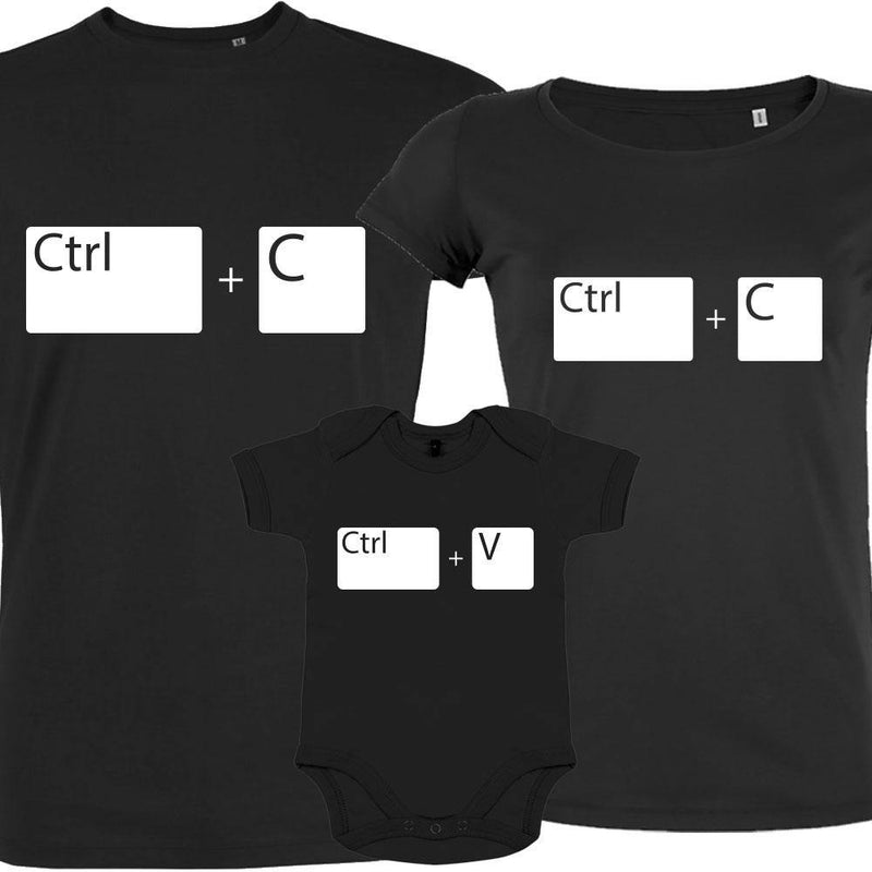 Ctrl+C Ctrl+V Matching Family Organic Tees (Set of 3) - BIG FRENCHIES