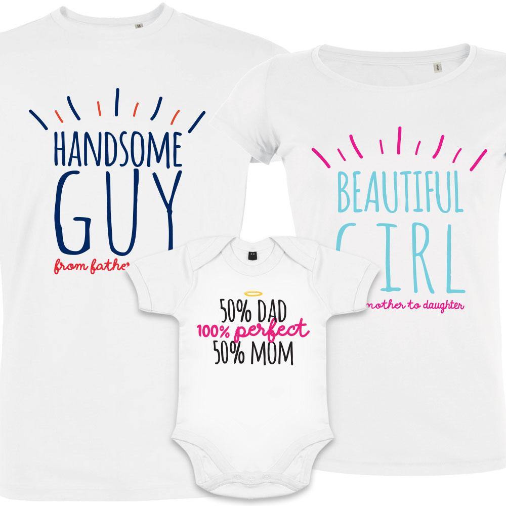 Perfect Family Girl Matching Family Organic Tees (Set of 3) - BIG FRENCHIES