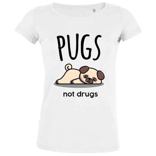 Pugs Not Drugs Women's Organic Tee - BIG FRENCHIES
