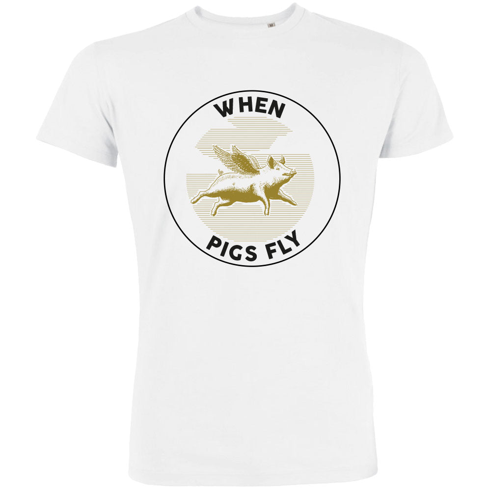 When Pigs Fly Men's Organic Tee - BIG FRENCHIES